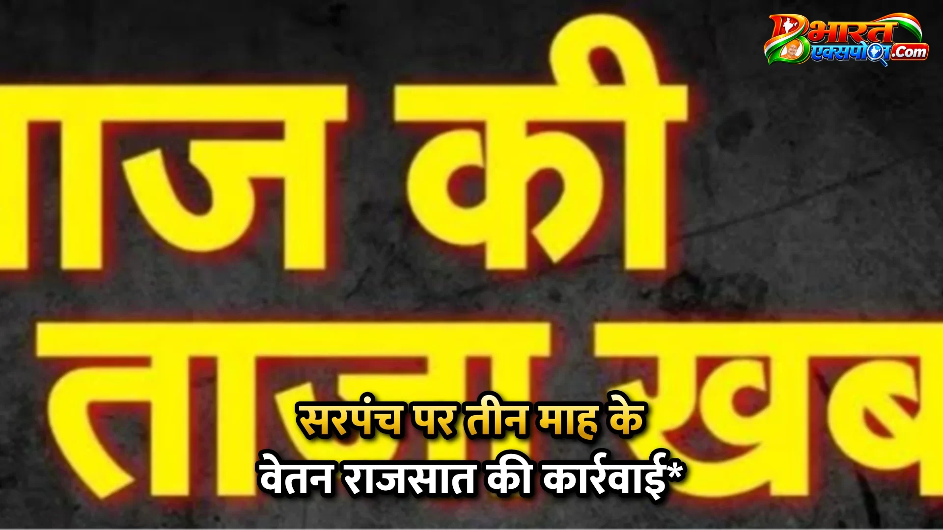 सरपंच पर तीन माह के वेतन राजसात की कार्रवाई*